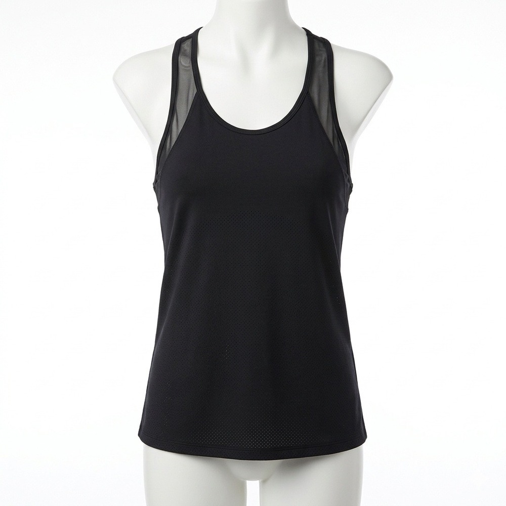 Victoria's Secret Sport Mesh Racerback Tank Top Black Small‎ Activewear